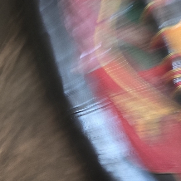 Vintage Patchwork  Black Leather Crossbody with Multicolor Accents - Picture 6 of 8